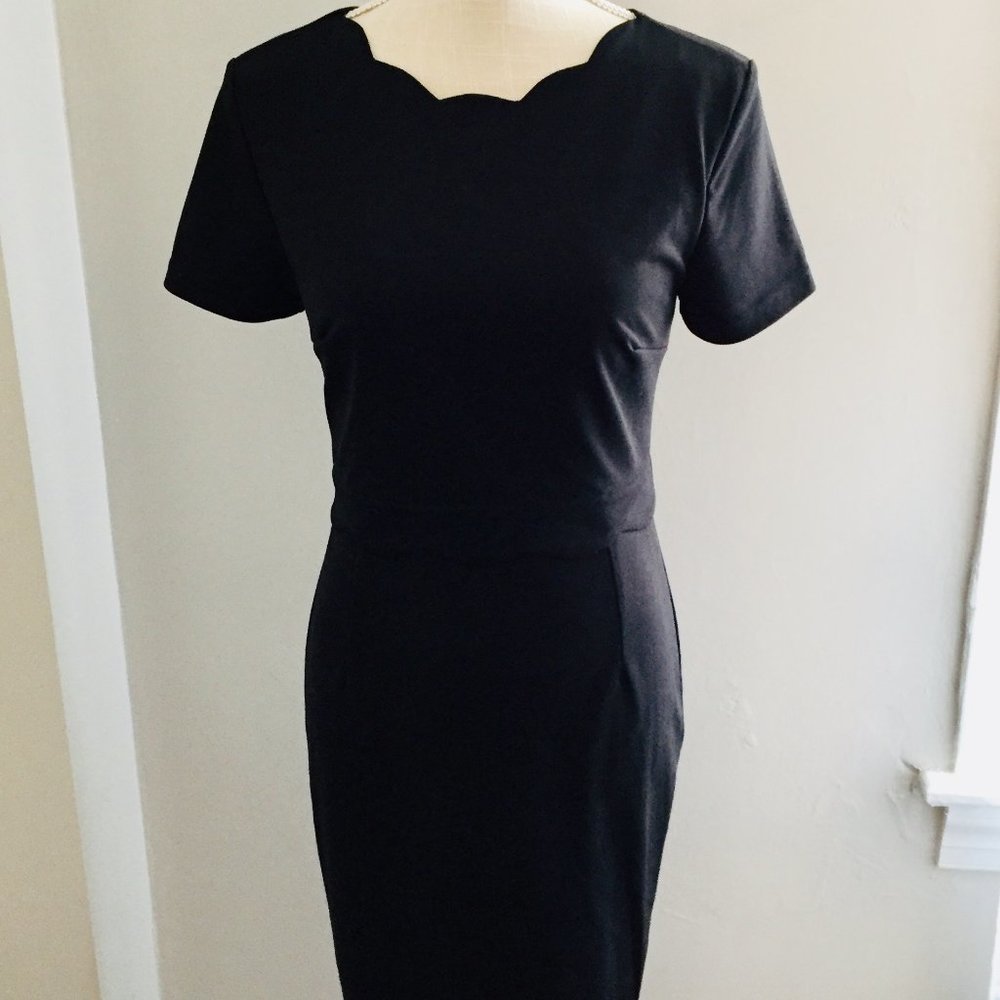 Grace Karin Black Short Sleeve Sheath Dress Size Small